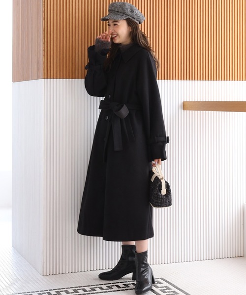 one after another NICE CLAUP(ワンアフターアナザーナイスクラップ)の「コーディネートのアクセントになる。メルトンキャスケット(キャスケット・レディース・ブラック/その他1・FREE)」の7枚目の写真