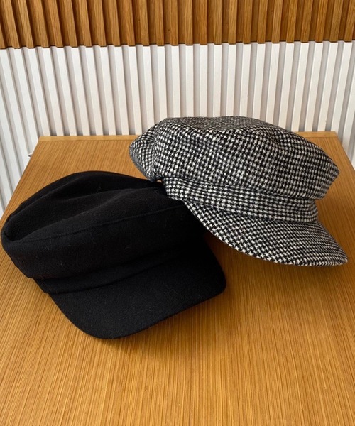 one after another NICE CLAUP(ワンアフターアナザーナイスクラップ)の「コーディネートのアクセントになる。メルトンキャスケット(キャスケット・レディース・ブラック/その他1・FREE)」の13枚目の写真