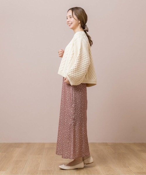 flower(フラワー)の「フラワリードットスカート(スカート・レディース・ブラック/ピンク・FREE)」の7枚目の写真