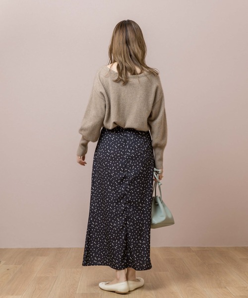 flower(フラワー)の「フラワリードットスカート(スカート・レディース・ブラック/ピンク・FREE)」の10枚目の写真