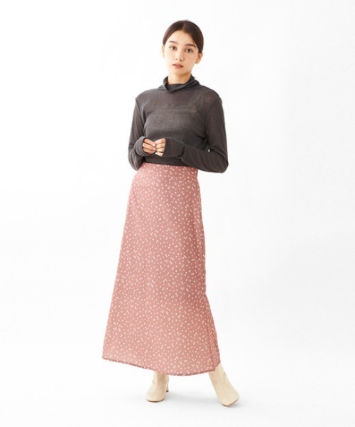 flower(フラワー)の「フラワリードットスカート(スカート・レディース・ブラック/ピンク・FREE)」の19枚目の写真