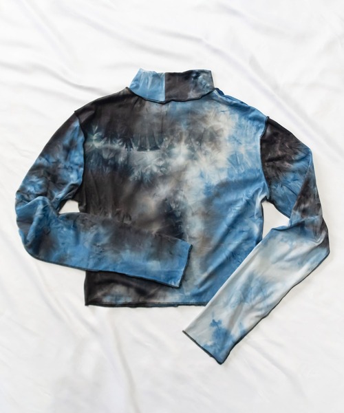me+em select(ミームセレクト)の「プチハイネックタイダイトップス(Tシャツ/カットソー・レディース・ピンク/ブルー・FREE)」の14枚目の写真