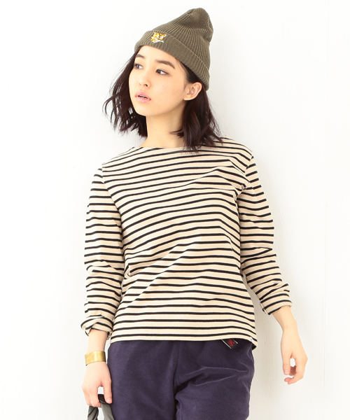 BEAMS BOY（ビームスボーイ）の「◎BEAMS BOY / ボーダー ボートネック（Tシャツ/カットソー・レディース・ブラック/イエロー/ブルー/ネイビー・ONE SIZE）」の2枚目の写真