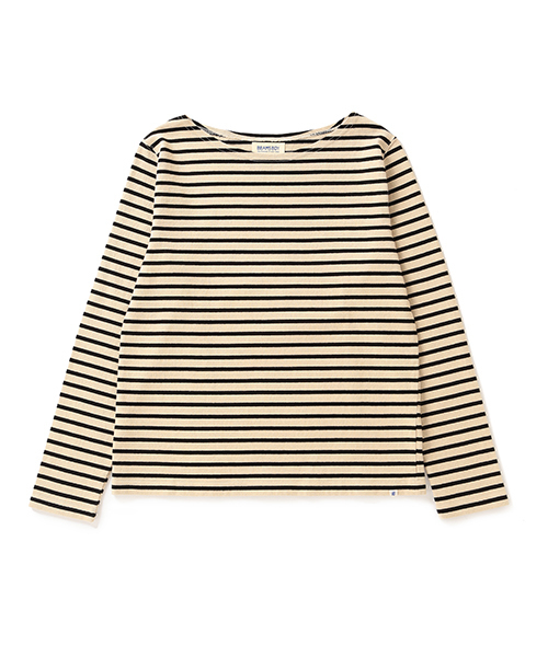 BEAMS BOY（ビームスボーイ）の「◎BEAMS BOY / ボーダー ボートネック（Tシャツ/カットソー・レディース・ブラック/イエロー/ブルー/ネイビー・ONE SIZE）」の21枚目の写真