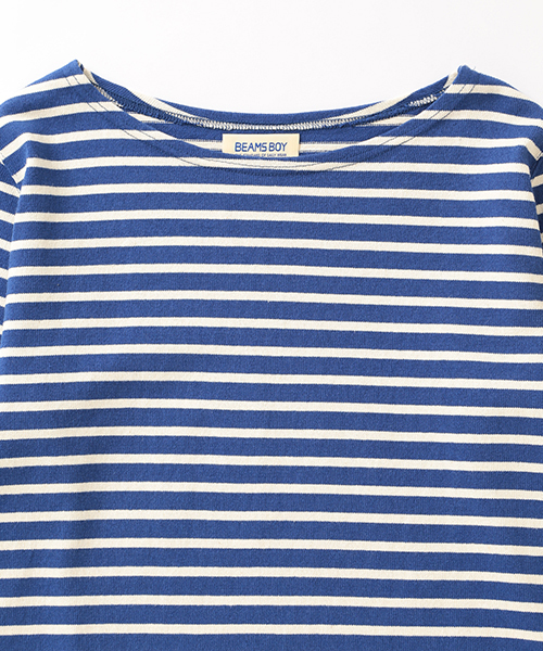 BEAMS BOY（ビームスボーイ）の「◎BEAMS BOY / ボーダー ボートネック（Tシャツ/カットソー・レディース・ブラック/イエロー/ブルー/ネイビー・ONE SIZE）」の14枚目の写真