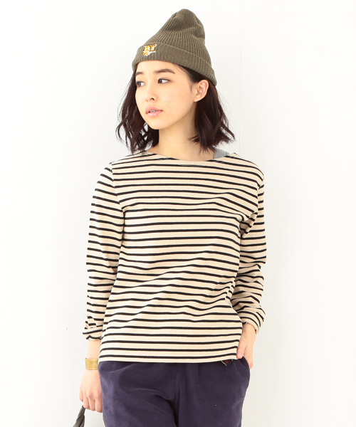 BEAMS BOY（ビームスボーイ）の「◎BEAMS BOY / ボーダー ボートネック（Tシャツ/カットソー・レディース・ブラック/イエロー/ブルー/ネイビー・ONE SIZE）」の18枚目の写真