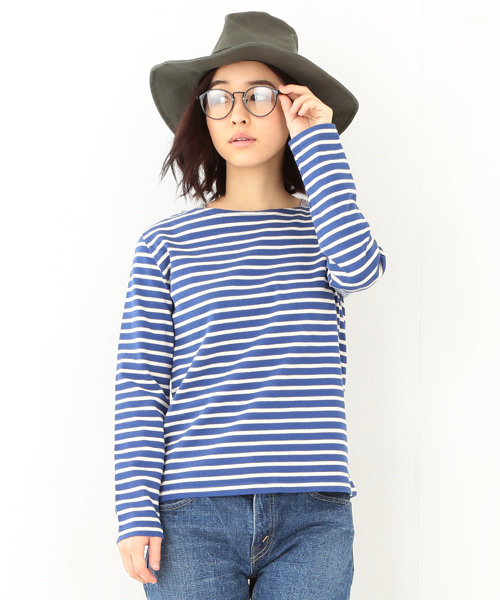 BEAMS BOY（ビームスボーイ）の「◎BEAMS BOY / ボーダー ボートネック（Tシャツ/カットソー・レディース・ブラック/イエロー/ブルー/ネイビー・ONE SIZE）」の10枚目の写真