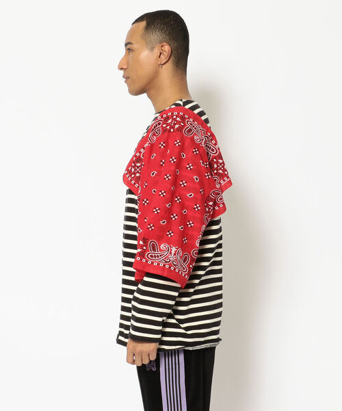 CAL O LINE（キャルオーライン）の「KOTSUBO × cal o line/コツボ×キャルオーライン　BANDANA BASQUE BORDER T バンダナバスクボーダーティー　CKTW-210（Tシャツ/カットソー・メンズ・ブラック・LARGE）」の14枚目の写真