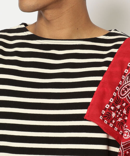 CAL O LINE（キャルオーライン）の「KOTSUBO × cal o line/コツボ×キャルオーライン　BANDANA BASQUE BORDER T バンダナバスクボーダーティー　CKTW-210（Tシャツ/カットソー・メンズ・ブラック・LARGE）」の12枚目の写真