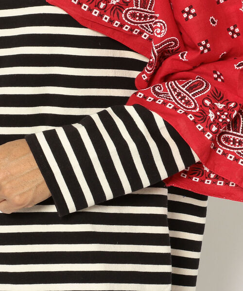 CAL O LINE（キャルオーライン）の「KOTSUBO × cal o line/コツボ×キャルオーライン　BANDANA BASQUE BORDER T バンダナバスクボーダーティー　CKTW-210（Tシャツ/カットソー・メンズ・ブラック・LARGE）」の10枚目の写真