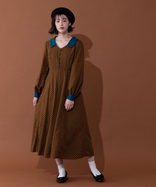 idem(イデム)の「charming classical onepiece/小花柄クラシカルワンピース(ワンピース・レディース・グリーン/マスタード・FREE)」の17枚目の写真