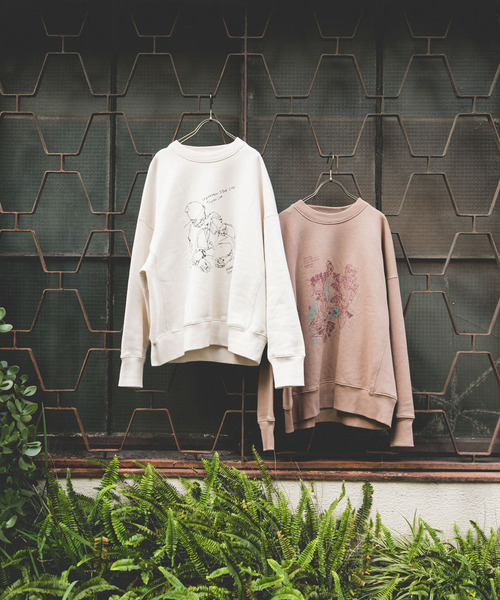 SENSE OF PLACE by URBAN RESEARCH(センスオブプレイスバイアーバンリサーチ)の「『別注』MARIYASUZUKI×SENSE OF PLACE スウェット(スウェット・レディース・アイボリー/ベージュ・ONE)」の3枚目の写真