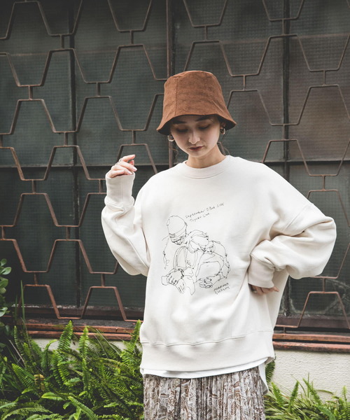 SENSE OF PLACE by URBAN RESEARCH(センスオブプレイスバイアーバンリサーチ)の「『別注』MARIYASUZUKI×SENSE OF PLACE スウェット(スウェット・レディース・アイボリー/ベージュ・ONE)」の6枚目の写真