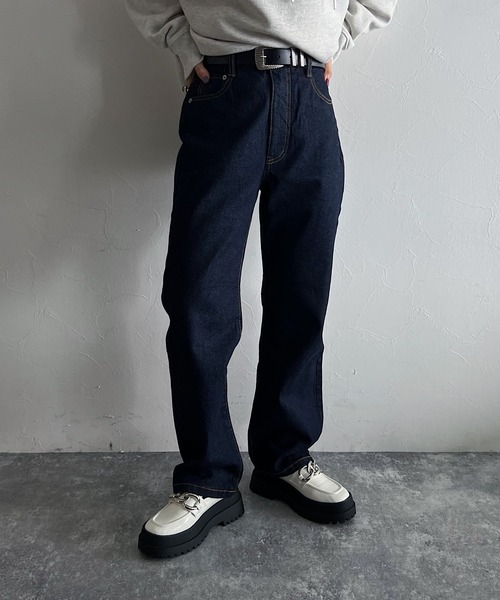 PAGEBOY（ページボーイ）の「クラシックストレート（デニムパンツ・レディース・ホワイト/インディゴブルー/サックスブルー/ブラック系その他/ブルー系その他/ネイビー・25inch/24inch/26inch/27inch）」の21枚目の写真