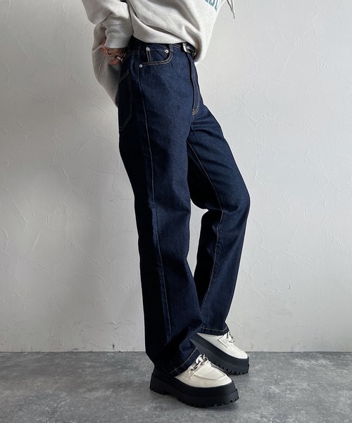 PAGEBOY（ページボーイ）の「クラシックストレート（デニムパンツ・レディース・ホワイト/インディゴブルー/サックスブルー/ブラック系その他/ブルー系その他/ネイビー・25inch/24inch/26inch/27inch）」の20枚目の写真