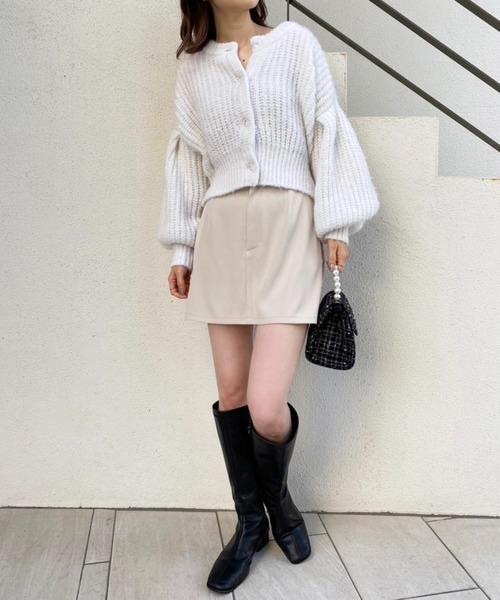 one after another NICE CLAUP（ワンアフターアナザーナイスクラップ）の「美シルエットなシンプルスカパン（その他パンツ・レディース・ブラック/ブラウン/アイボリー・FREE）」の4枚目の写真