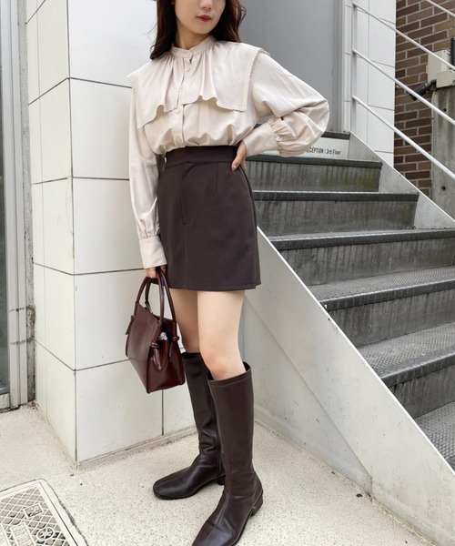 one after another NICE CLAUP（ワンアフターアナザーナイスクラップ）の「美シルエットなシンプルスカパン（その他パンツ・レディース・ブラック/ブラウン/アイボリー・FREE）」の21枚目の写真