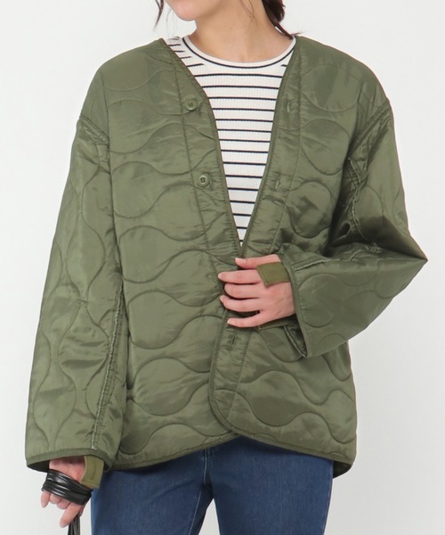 ROTHCO（ロスコ）の「ROTHCO ロスコ キルトブルゾン（ブルゾン・レディース・オリーブ/ブラック・M）」の2枚目の写真