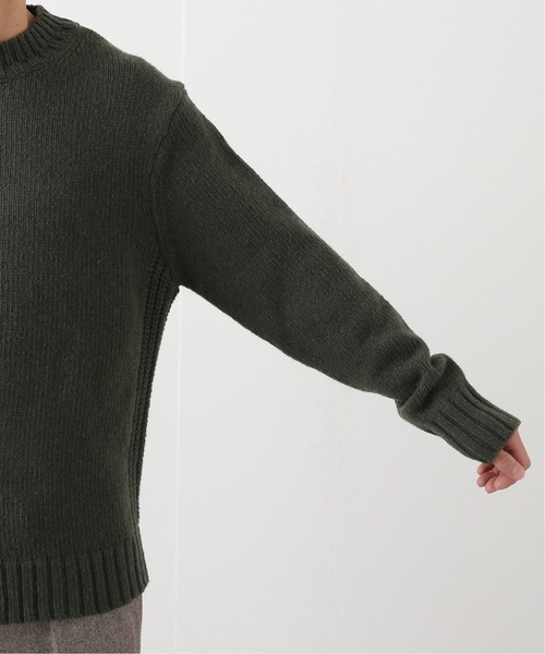 EDIFICE（エディフィス）の「3ゲージ ウール/カシミヤ LOVER クルーネック ニット（ニット/セーター・メンズ・ベージュ/カーキ/バーガンディー・MEDIUM/LARGE）」の10枚目の写真