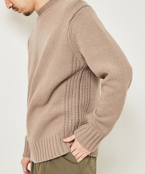 EDIFICE（エディフィス）の「3ゲージ ウール/カシミヤ LOVER クルーネック ニット（ニット/セーター・メンズ・ベージュ/カーキ/バーガンディー・MEDIUM/LARGE）」の20枚目の写真