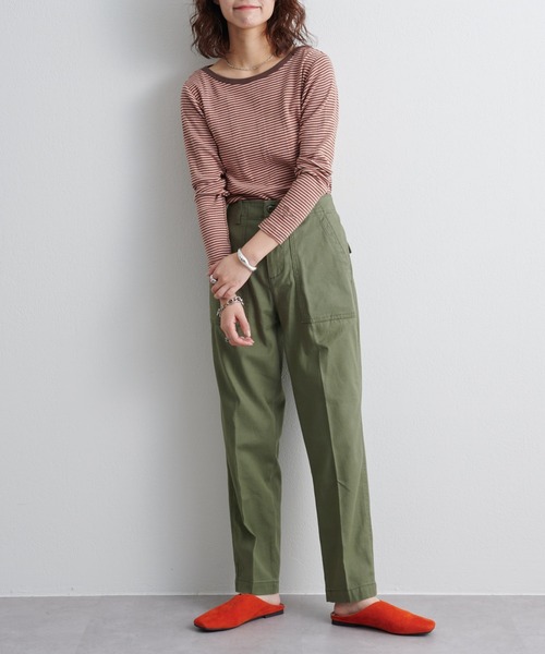 MILLER（ミラー）の「【Miller/ミラー】別注ボーダー長袖（Tシャツ/カットソー・レディース・ブルー/ピンク/ブラウン・ONE SIZE）」の8枚目の写真