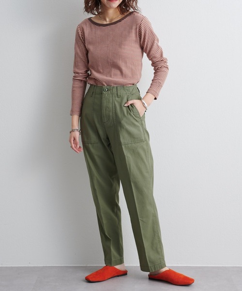 MILLER（ミラー）の「【Miller/ミラー】別注ボーダー長袖（Tシャツ/カットソー・レディース・ブルー/ピンク/ブラウン・ONE SIZE）」の9枚目の写真