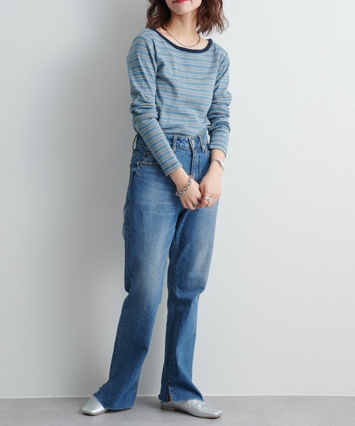 MILLER（ミラー）の「【Miller/ミラー】別注ボーダー長袖（Tシャツ/カットソー・レディース・ブルー/ピンク/ブラウン・ONE SIZE）」の17枚目の写真