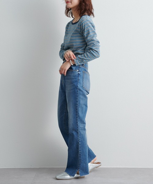 MILLER（ミラー）の「【Miller/ミラー】別注ボーダー長袖（Tシャツ/カットソー・レディース・ブルー/ピンク/ブラウン・ONE SIZE）」の18枚目の写真