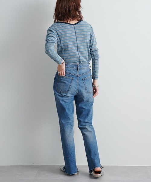 MILLER（ミラー）の「【Miller/ミラー】別注ボーダー長袖（Tシャツ/カットソー・レディース・ブルー/ピンク/ブラウン・ONE SIZE）」の19枚目の写真