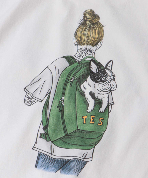 The Endless Summer(エンドレスサマー)の「TES MALIBU STAR CAMP GIRL T-SHIRT / Tシャツ(Tシャツ/カットソー・メンズ・ホワイト/サーモンピンク/イエロー・SMALL/MEDIUM/LARGE/X-LARGE)」の9枚目の写真