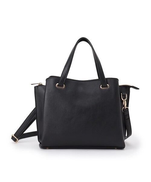 DRESKIP(ドレスキップ)の「◆【通勤】オ-バル金具2wayあおりト-ト(トートバッグ・レディース・ブラック/グレー/ブラウン系その他・00)」の4枚目の写真