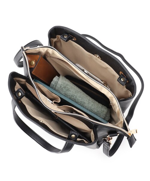 DRESKIP(ドレスキップ)の「◆【通勤】オ-バル金具2wayあおりト-ト(トートバッグ・レディース・ブラック/グレー/ブラウン系その他・00)」の8枚目の写真