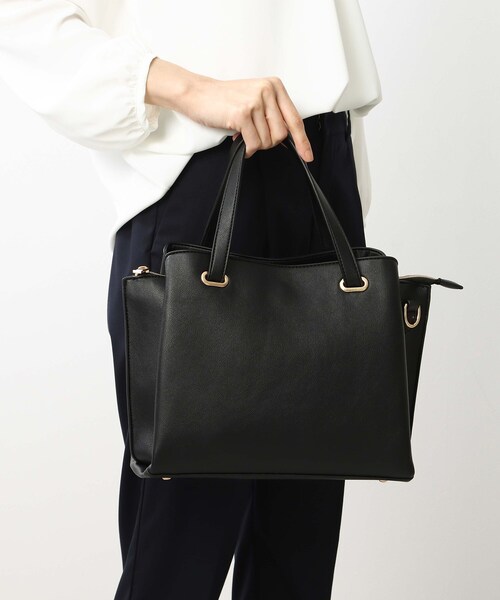 DRESKIP(ドレスキップ)の「◆【通勤】オ-バル金具2wayあおりト-ト(トートバッグ・レディース・ブラック/グレー/ブラウン系その他・00)」の9枚目の写真