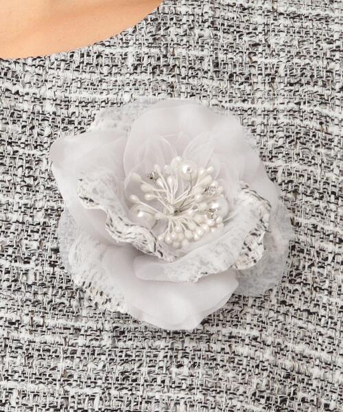 UNTITLED（アンタイトル）の「◆ソフィアツイードコサージュ（ブローチ/コサージュ・レディース・ベージュ系その他7/ネイビー系8/ブラック系5・00）」の7枚目の写真