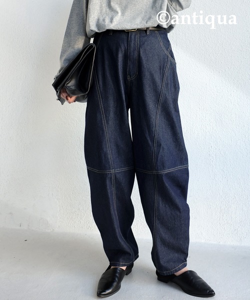 antiqua（アンティカ）の「ボールパンツ（デニムパンツ・レディース・ブルー系その他/ノンウォッシュ・M/L）」の2枚目の写真