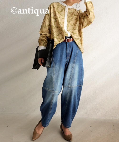 antiqua（アンティカ）の「ボールパンツ（デニムパンツ・レディース・ブルー系その他/ノンウォッシュ・M/L）」の3枚目の写真