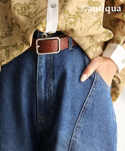 antiqua（アンティカ）の「ボールパンツ（デニムパンツ・レディース・ブルー系その他/ノンウォッシュ・M/L）」の4枚目の写真