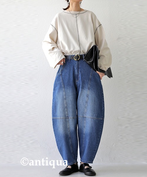 antiqua（アンティカ）の「ボールパンツ（デニムパンツ・レディース・ブルー系その他/ノンウォッシュ・M/L）」の9枚目の写真