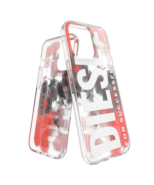 GLOBAL FORME CONCRETE(グローバルフォルムコンクリート)の「DIESEL Clear Military Brush iP2021 6.1/6.1 Pro-Red(スマホケース/カバー・レディース・レッド・FREE)」の2枚目の写真