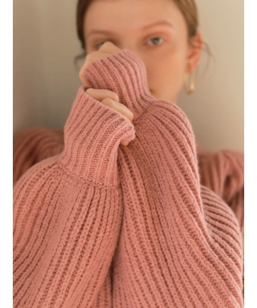 ACYM（アシーム）の「Volume sleeve mini ニット（ニット/セーター・レディース・ブラック/グレー系その他/ピンク・FREE）」の7枚目の写真