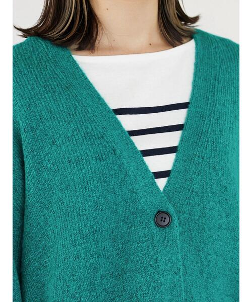 Green　Parks（グリーンパークス）の「モヘアタッチミドル丈ニットカーデ＊（カーディガン/ボレロ・レディース・ピンク/イエロー/アイボリー/ブルーグリーン・FREE）」の16枚目の写真