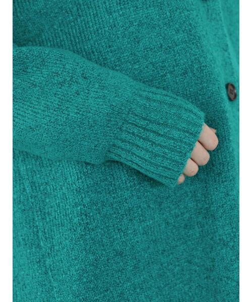 Green　Parks（グリーンパークス）の「モヘアタッチミドル丈ニットカーデ＊（カーディガン/ボレロ・レディース・ピンク/イエロー/アイボリー/ブルーグリーン・FREE）」の17枚目の写真