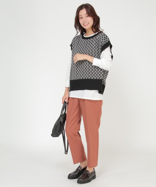 ikka（イッカ）の「【Sサイズ WEB限定】【親子リンク】ニットベストアンサンブル22SS（アンサンブル・レディース・ブラック/ミント/スモークグレー/その他1/その他4・S/M/L）」の12枚目の写真