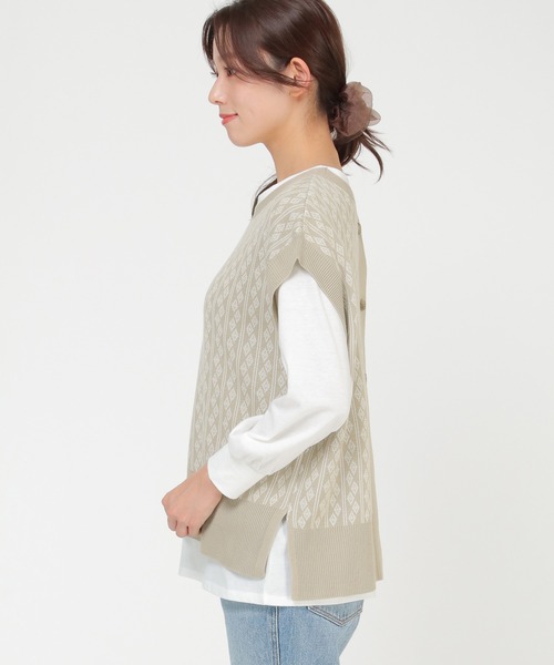 ikka（イッカ）の「【Sサイズ WEB限定】【親子リンク】ニットベストアンサンブル22SS（アンサンブル・レディース・ブラック/ミント/スモークグレー/その他1/その他4・S/M/L）」の16枚目の写真