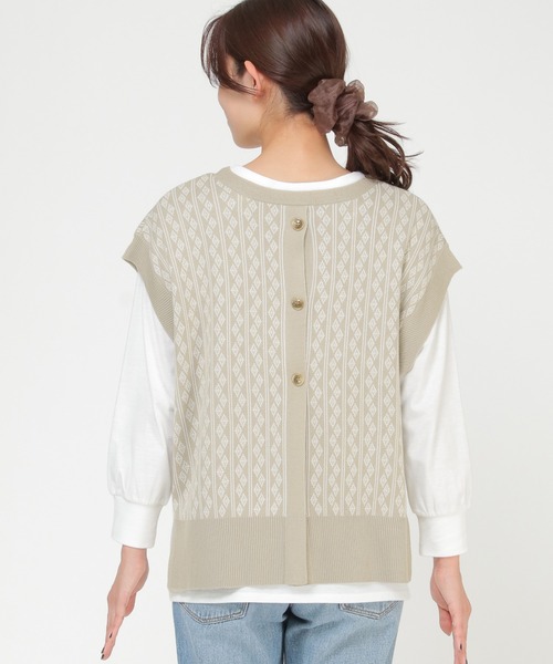 ikka（イッカ）の「【Sサイズ WEB限定】【親子リンク】ニットベストアンサンブル22SS（アンサンブル・レディース・ブラック/ミント/スモークグレー/その他1/その他4・S/M/L）」の17枚目の写真