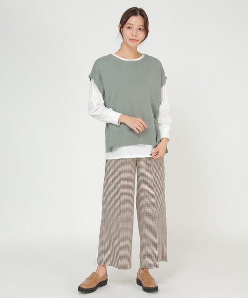 ikka（イッカ）の「【Sサイズ WEB限定】【親子リンク】ニットベストアンサンブル22SS（アンサンブル・レディース・ブラック/ミント/スモークグレー/その他1/その他4・S/M/L）」の10枚目の写真