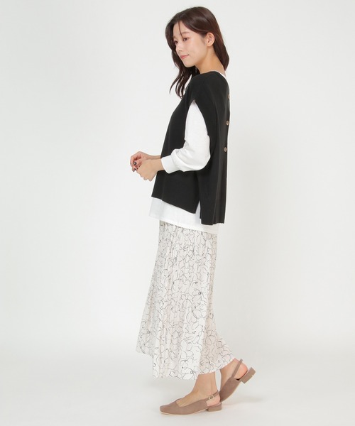 ikka（イッカ）の「【Sサイズ WEB限定】【親子リンク】ニットベストアンサンブル22SS（アンサンブル・レディース・ブラック/ミント/スモークグレー/その他1/その他4・S/M/L）」の7枚目の写真