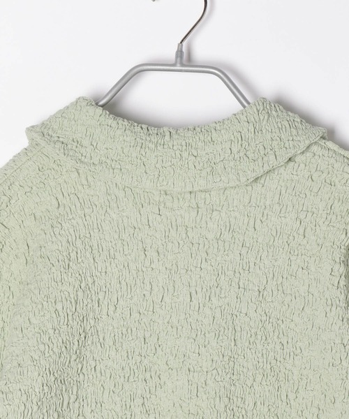 Heather(ヘザー)の「ポコポコ襟カーディガン 273041(カーディガン/ボレロ・レディース・ブラック/グリーン/アイボリー・FREE)」の8枚目の写真