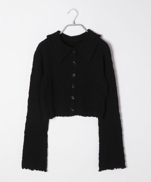 Heather(ヘザー)の「ポコポコ襟カーディガン 273041(カーディガン/ボレロ・レディース・ブラック/グリーン/アイボリー・FREE)」の13枚目の写真