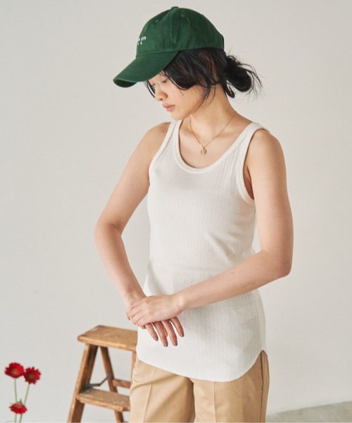 ANGIE（アンジー）の「ランダムリブタンクトップ/無地/ボーダー（タンクトップ・レディース・オフホワイト/ブラウン系その他/ブルー系その他/イエロー系その他/スミクロ/ダークオレンジ・FREE）」の20枚目の写真